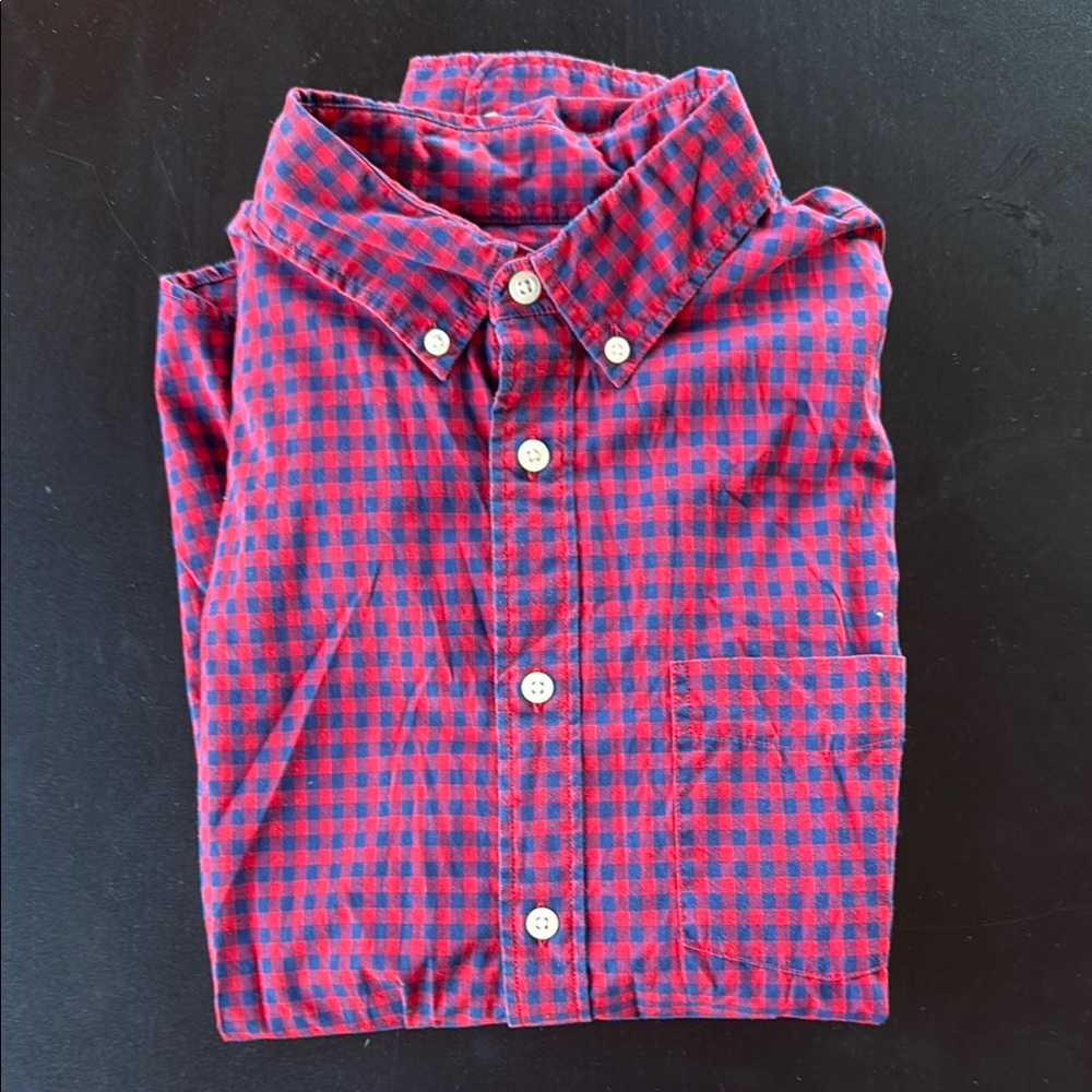 Men’s Oxford Red Checkered Shirt